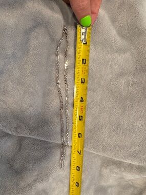 Sterling Silver Figaro Chain Necklace - Shiny Silver
